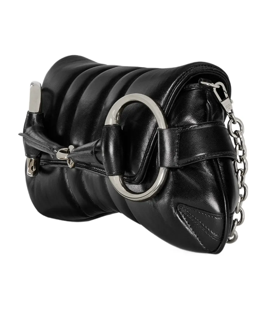Horsebit Chained Medium Shoulder Bag