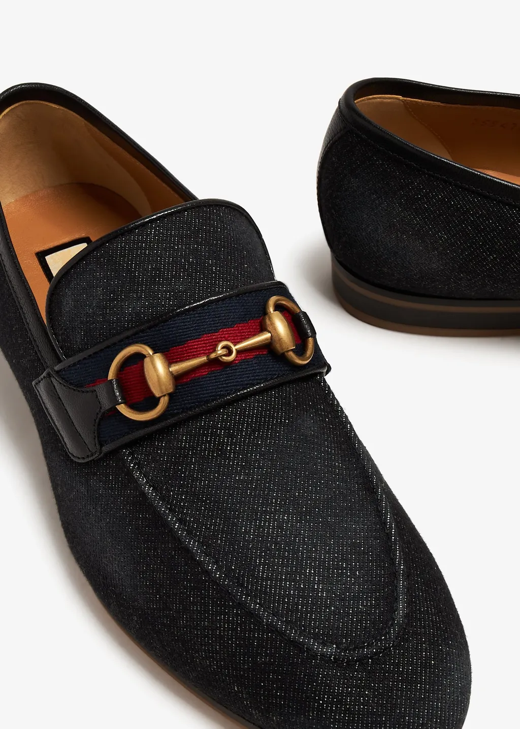 Horsebit Detailed Denim Loafers