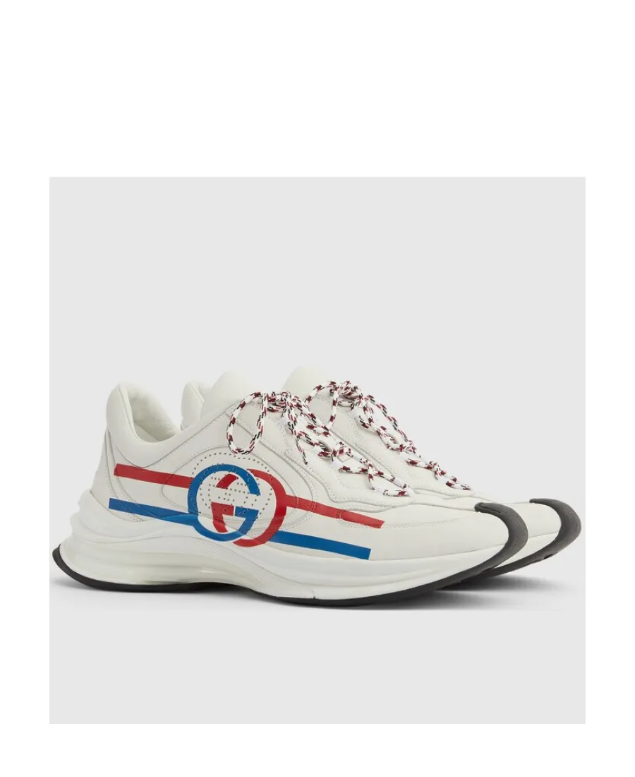 Run Side-Stripe Lace-Up Sneakers