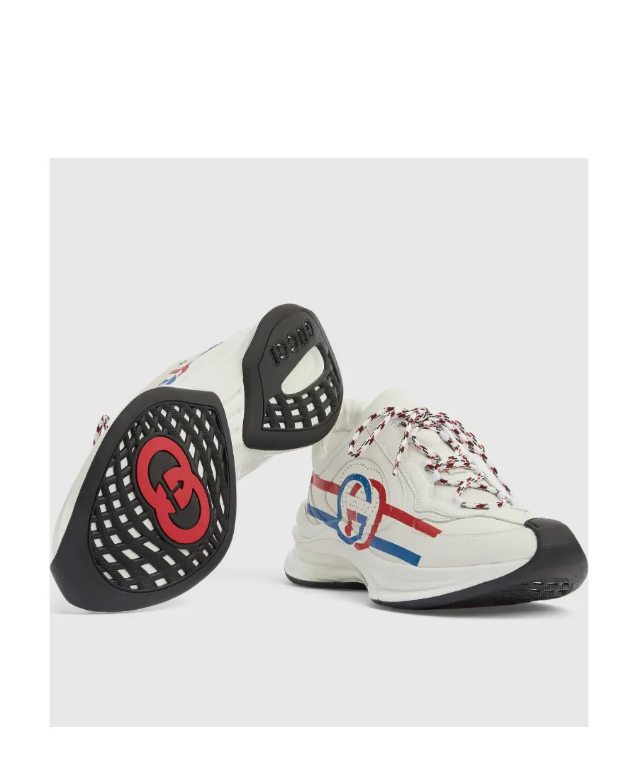 Run Side-Stripe Lace-Up Sneakers