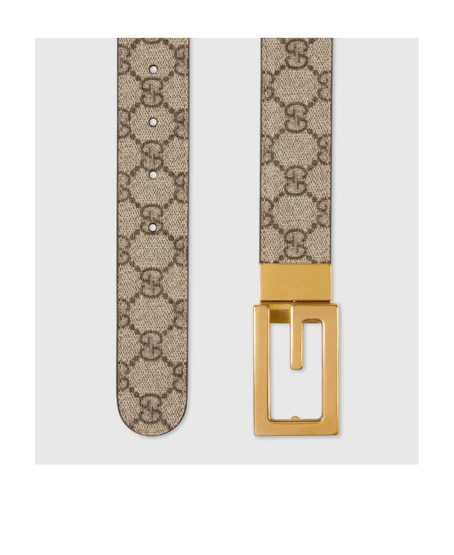 Monogram Print Reversible Buckle Belt
