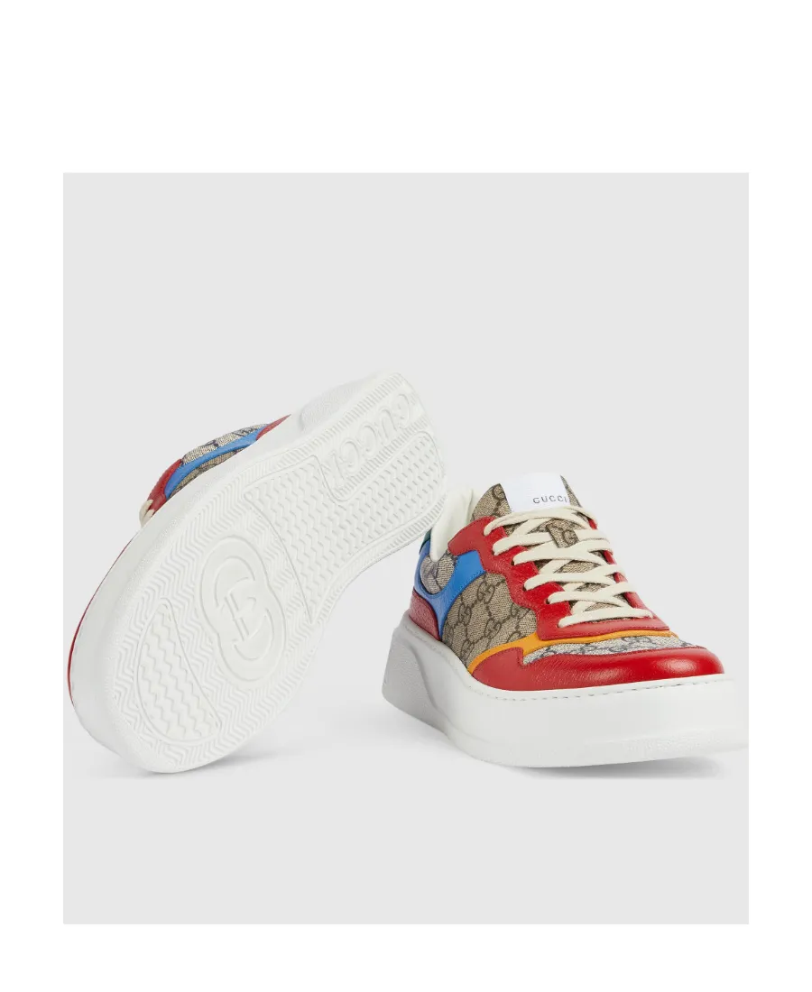Gg Panelled Lace-Up Sneakers