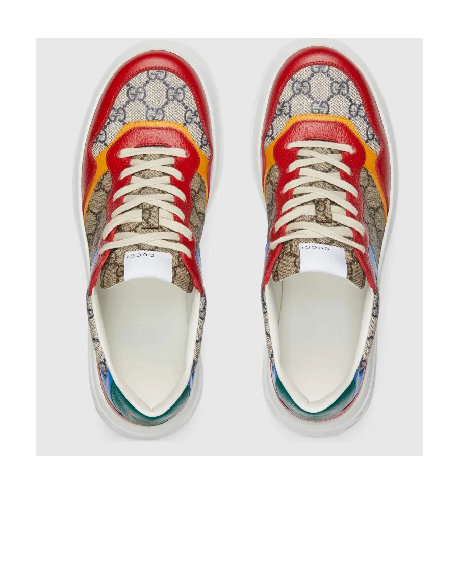 Gg Panelled Lace-Up Sneakers