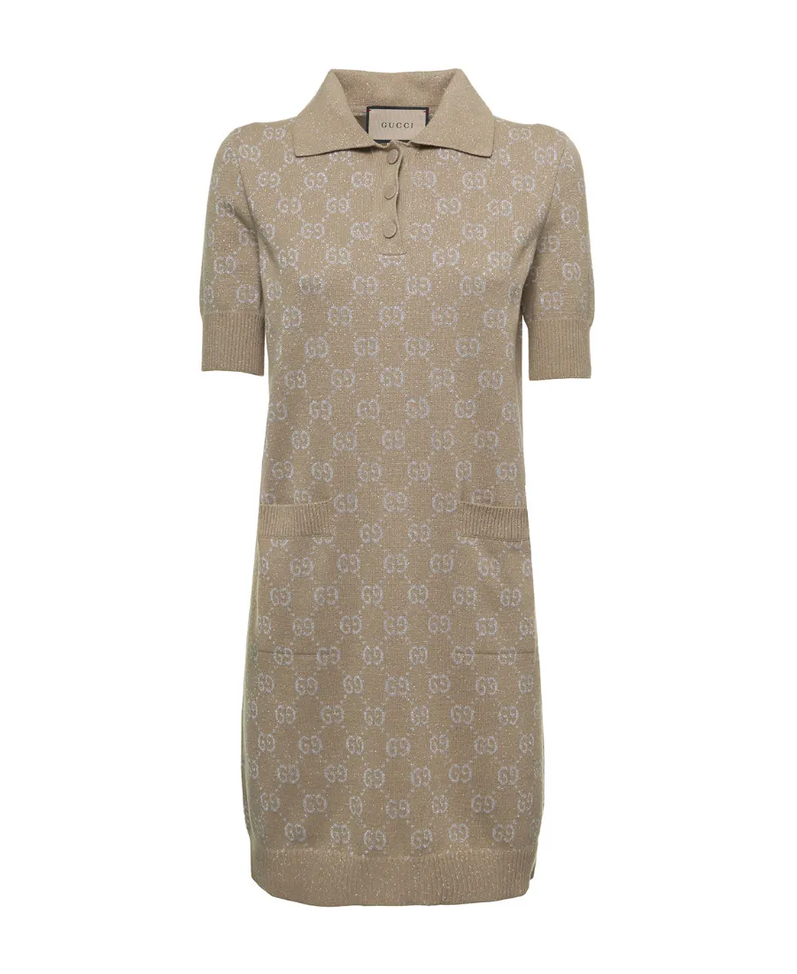 Gg-Jacquard Polo Dress