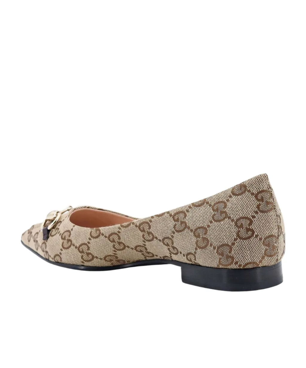Horsebit Gg Slip-On Ballerina Shoes