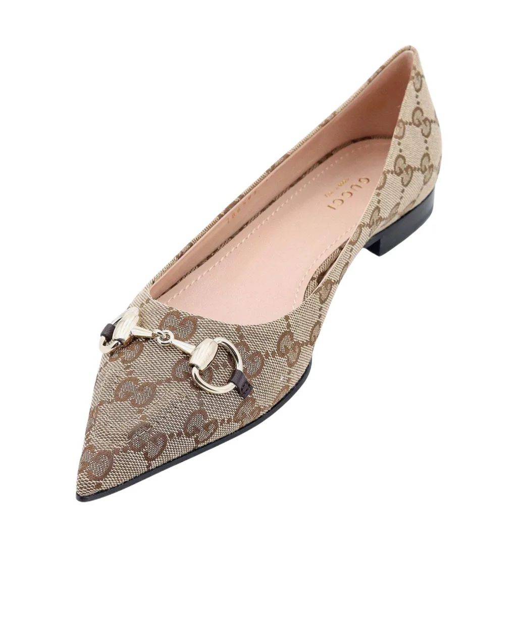 Horsebit Gg Slip-On Ballerina Shoes