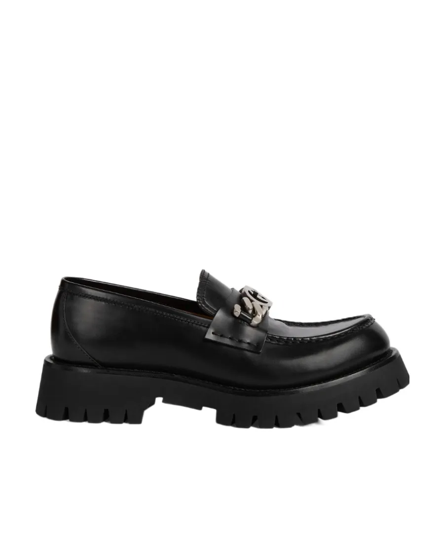 Gg Chained Embellished Platform Loafers