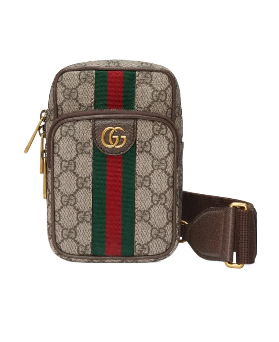 Ophidia Gg Web Striped Belt Bag