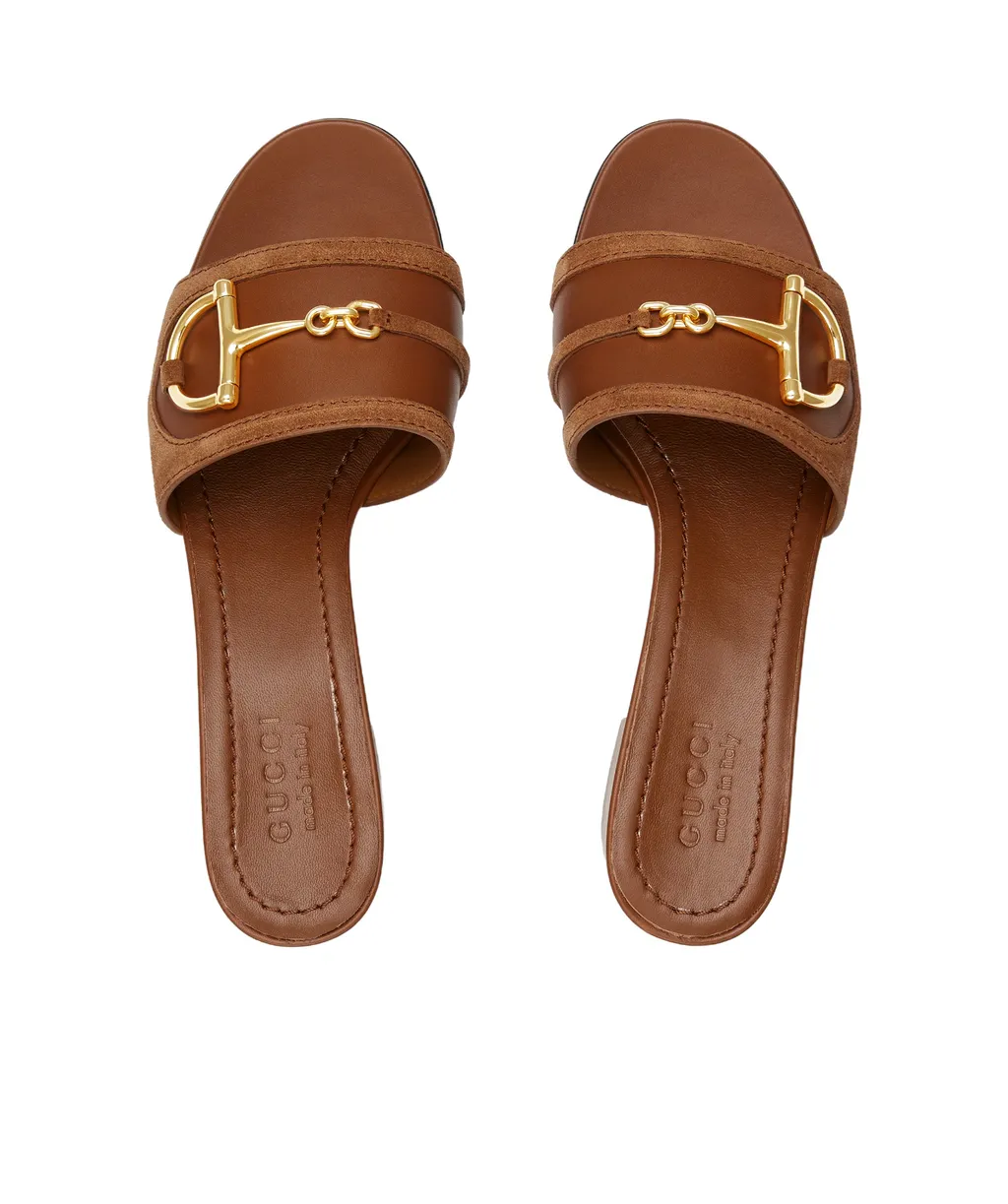 Slide Sandal With Horsebit