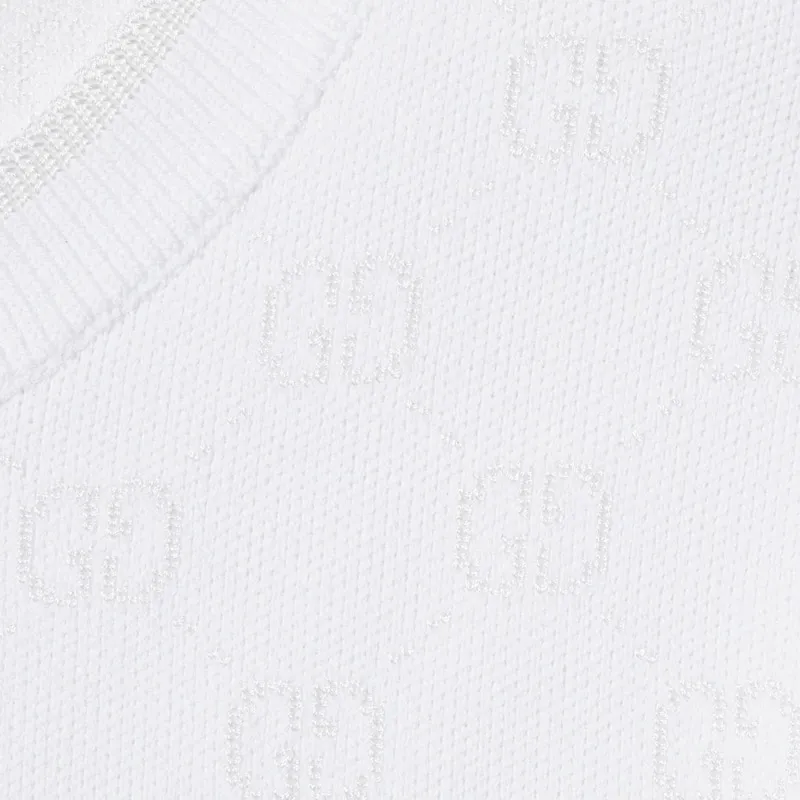 Stretch Gg Viscose Jacquard Cardigan