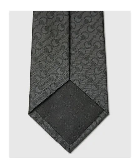 Horsebit Silk Jacquard Tie