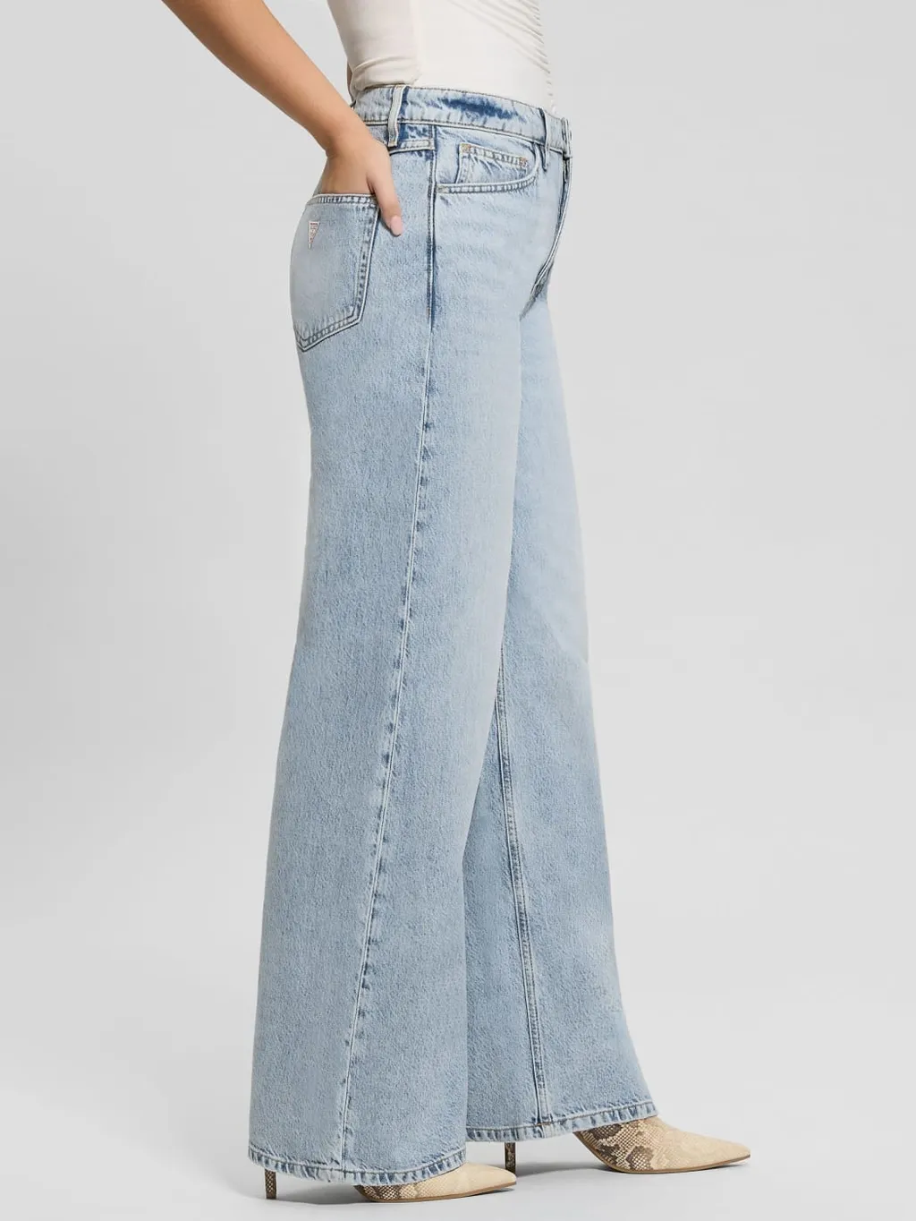 Logo-Appliqué Wide-Leg Jeans