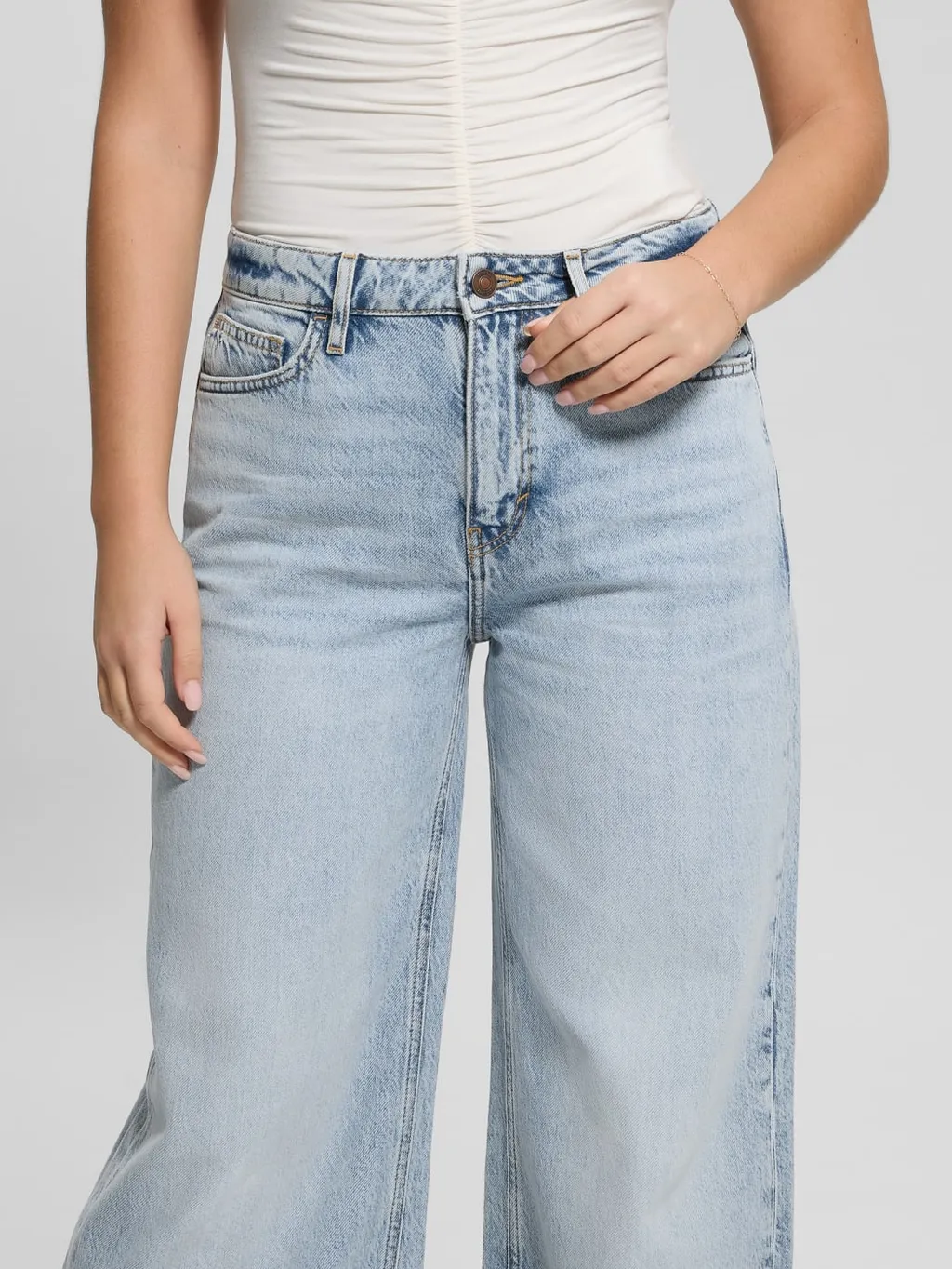 Logo-Appliqué Wide-Leg Jeans