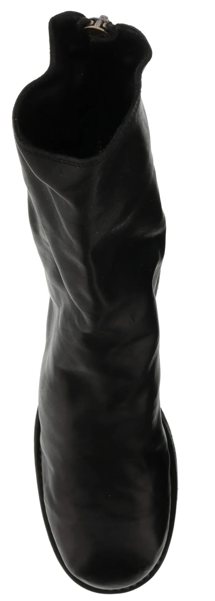 Zip-Up Heeled Leather Boots