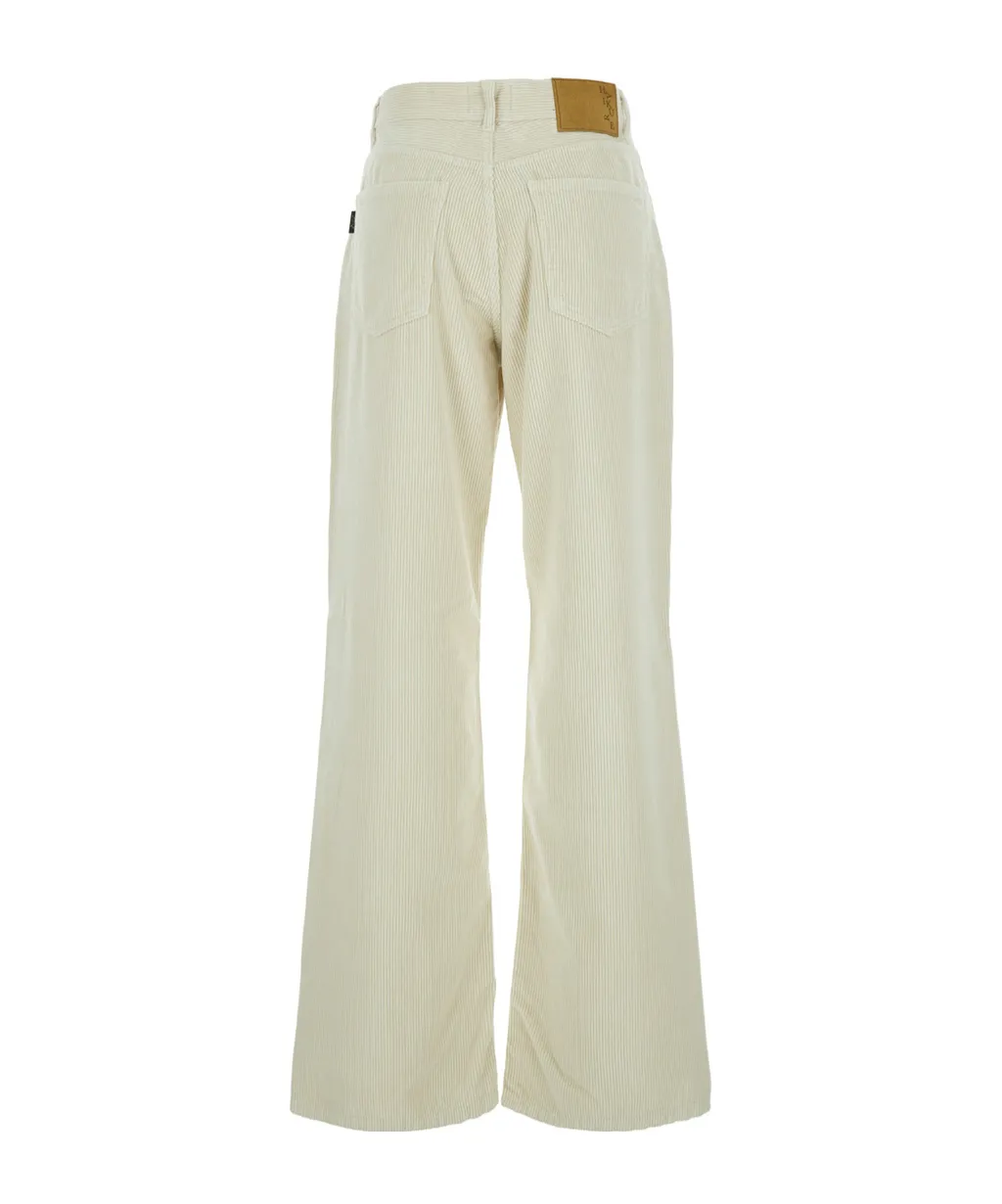 Logo Patch Wide-Leg Pants