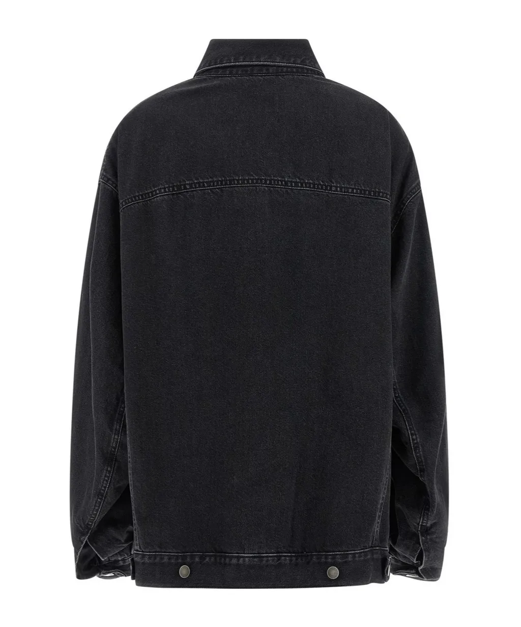 Button-Down Long-Sleeved Denim Jacket