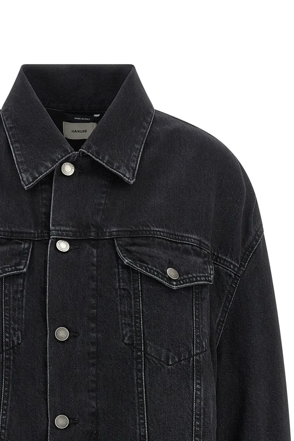 Button-Down Long-Sleeved Denim Jacket