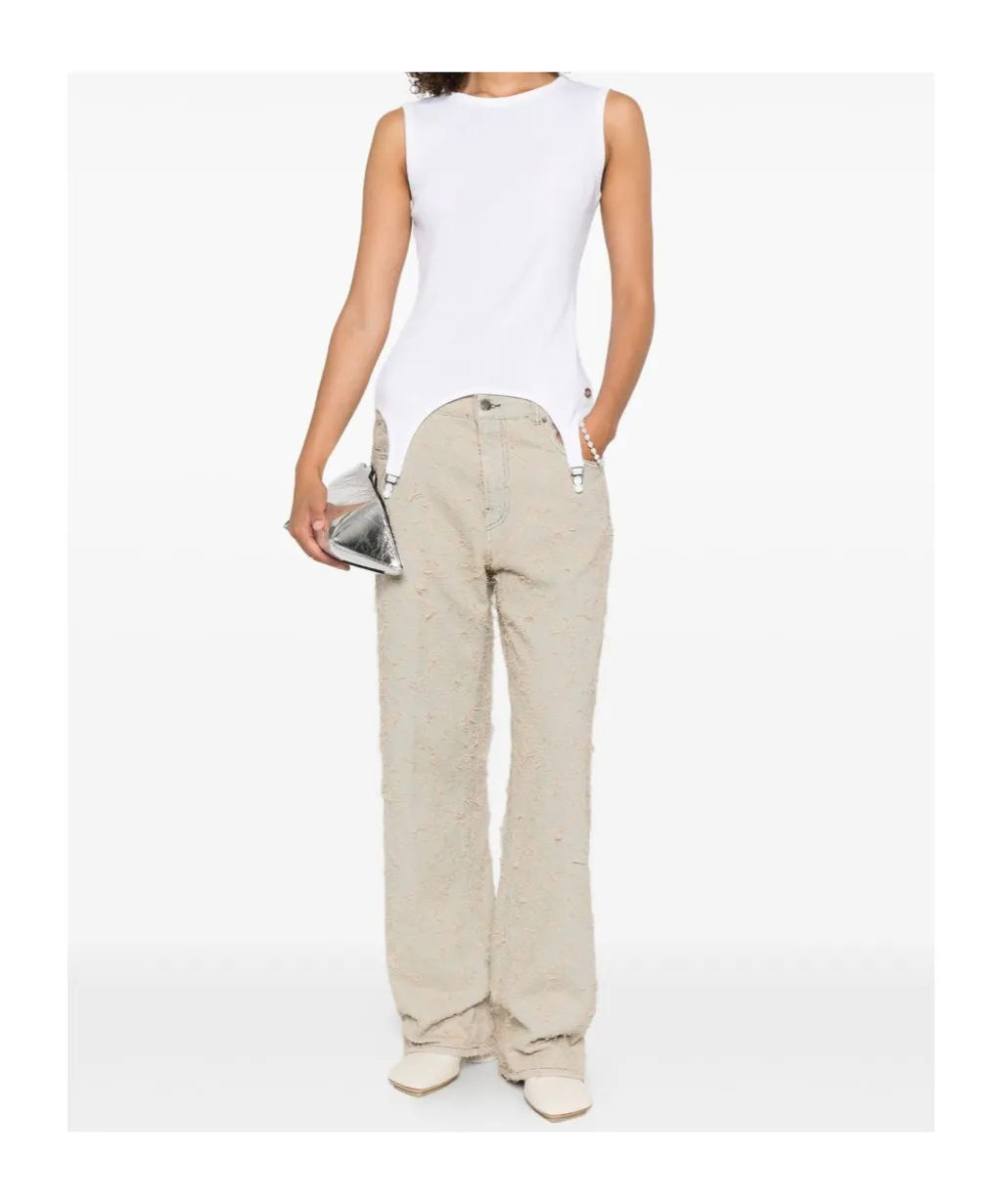 Frayed Denim Trousers
