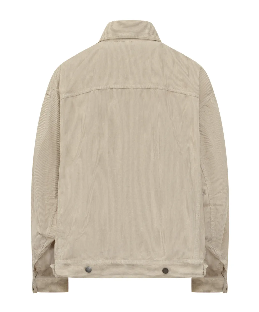 Corduroy Button-Fastening Jacket