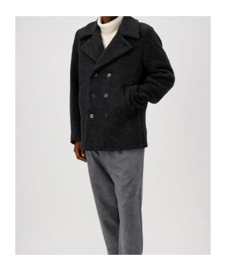 Double-Breasted Wool Peacoat