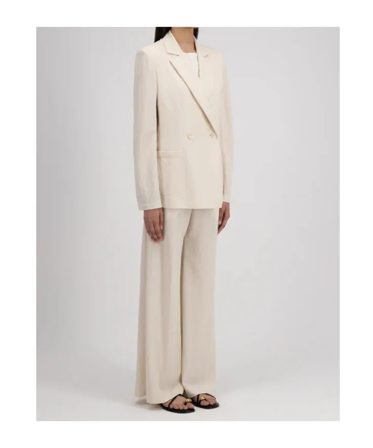 Double Breasted Button-Up Blazer