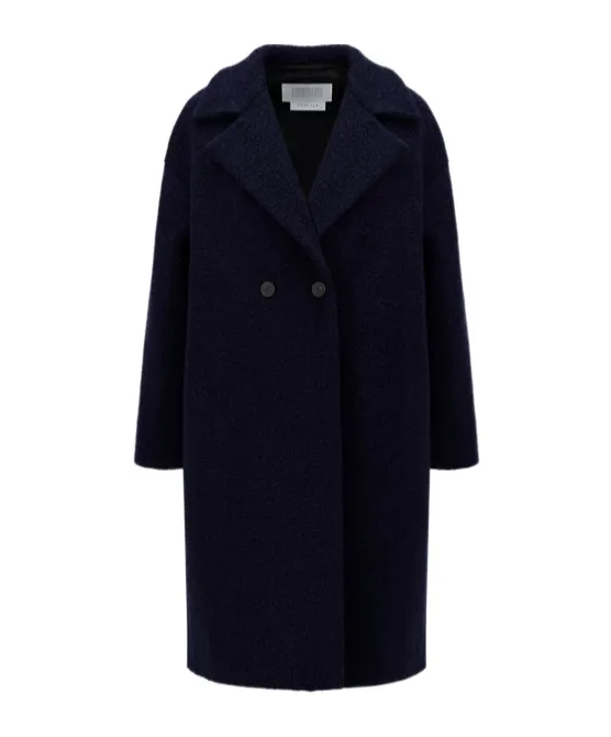Bouclé Double-Breasted Coat