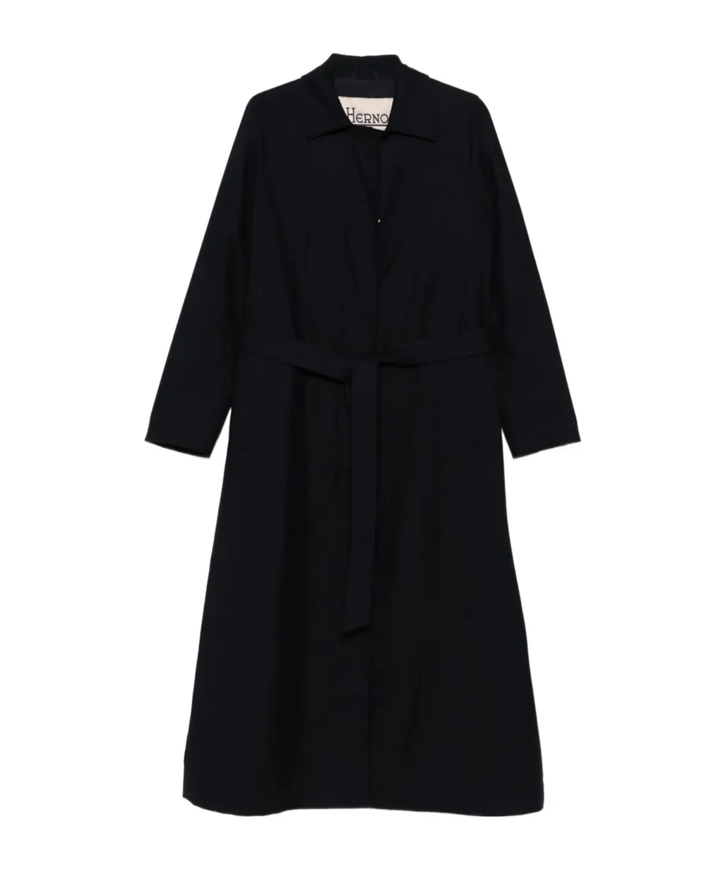 Notched-Lapels Belted Coat