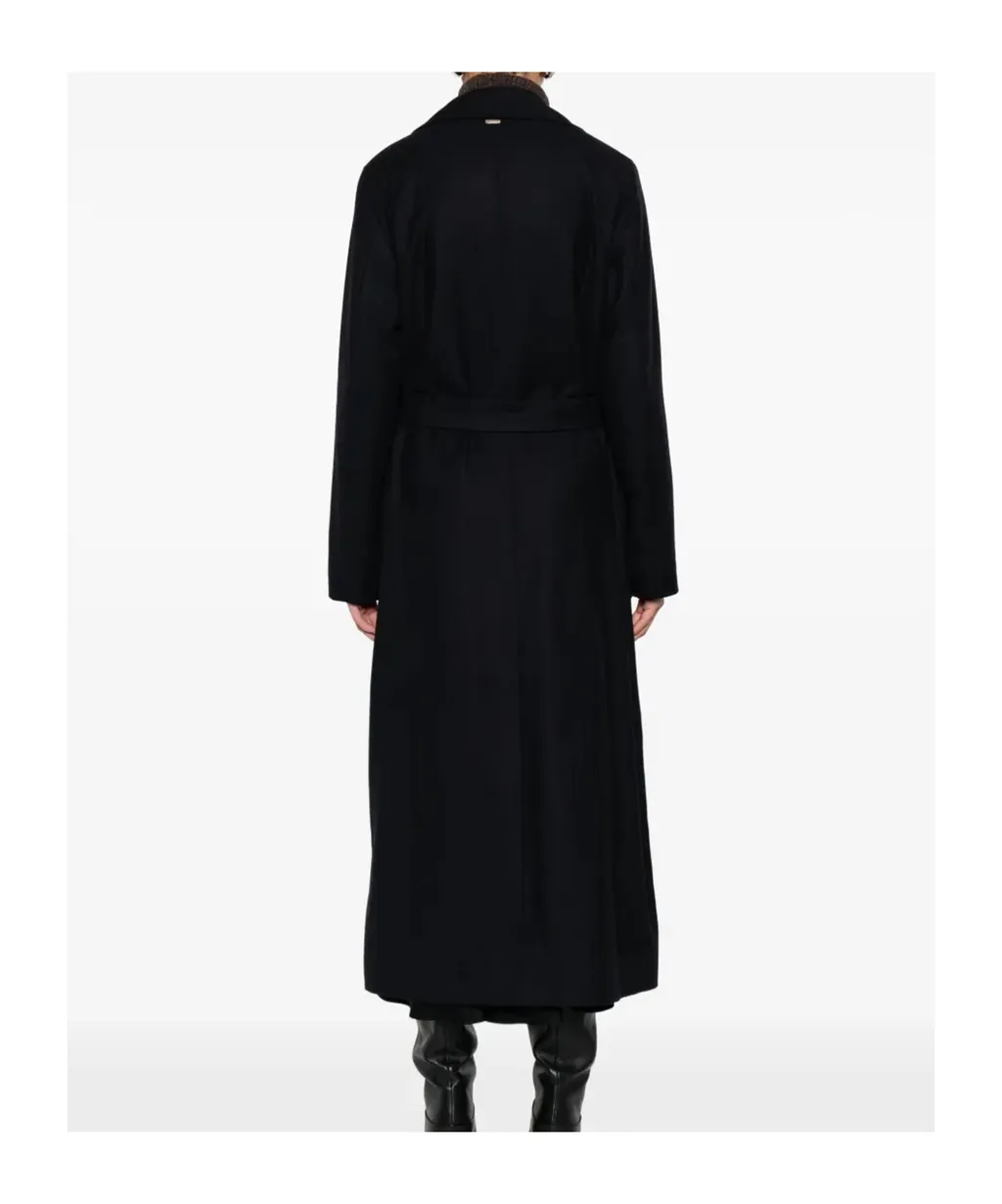 Notched-Lapels Belted Coat