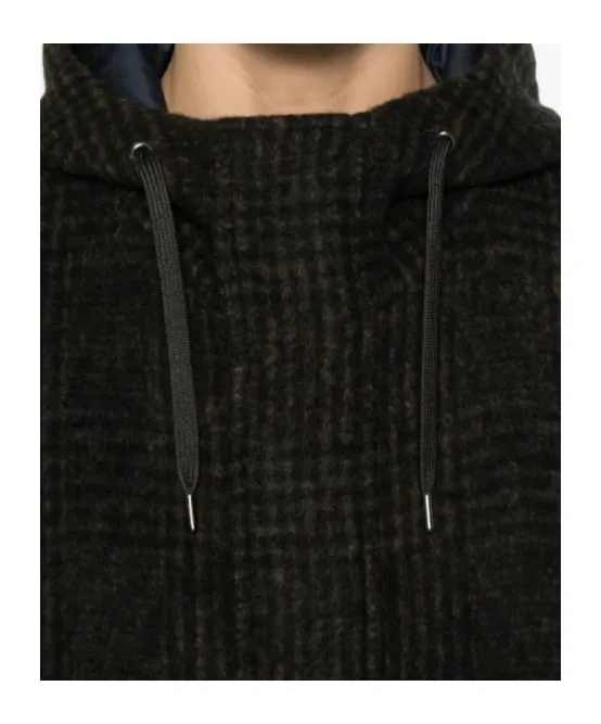 Hooded Check Coat