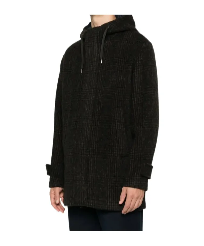 Hooded Check Coat