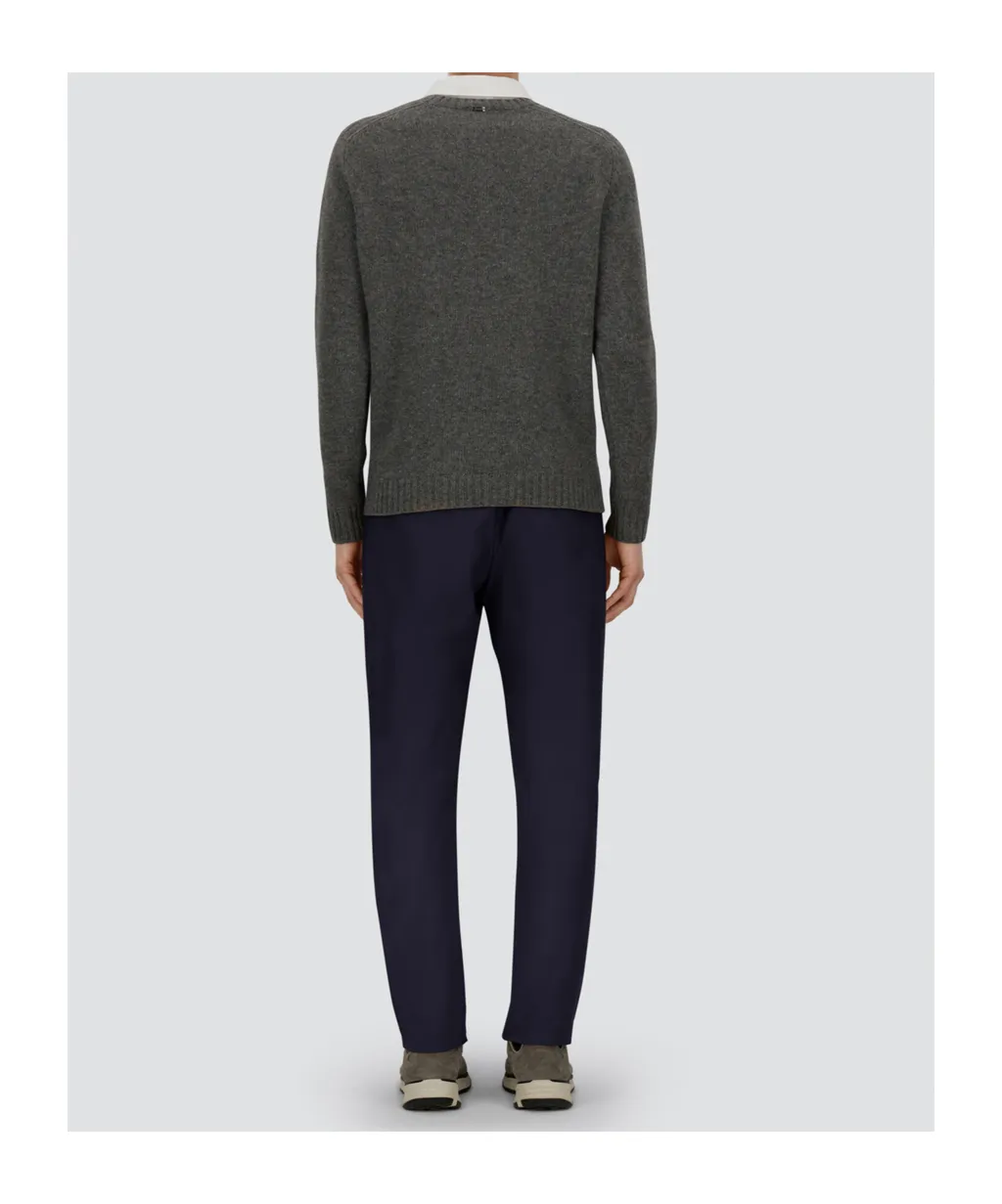 Ribbed Crew-Neck Sweater