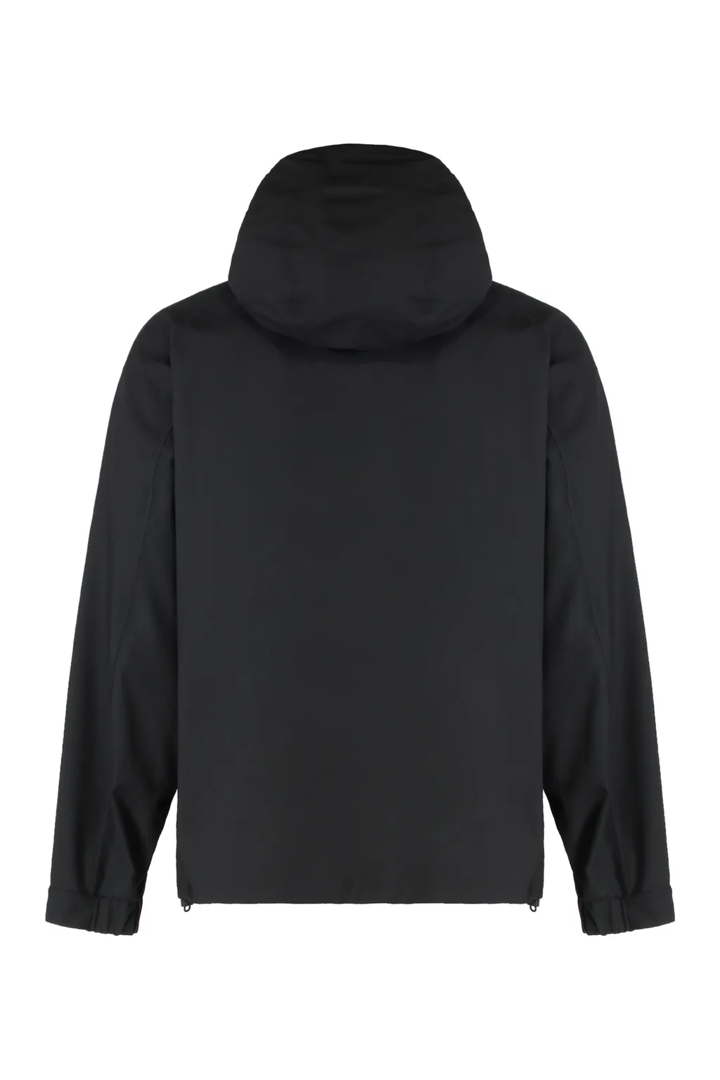 Zip-Up Drawstring-Hem Hooded Jacket
