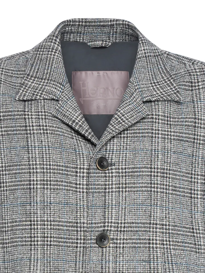 Plaid Button Blazer