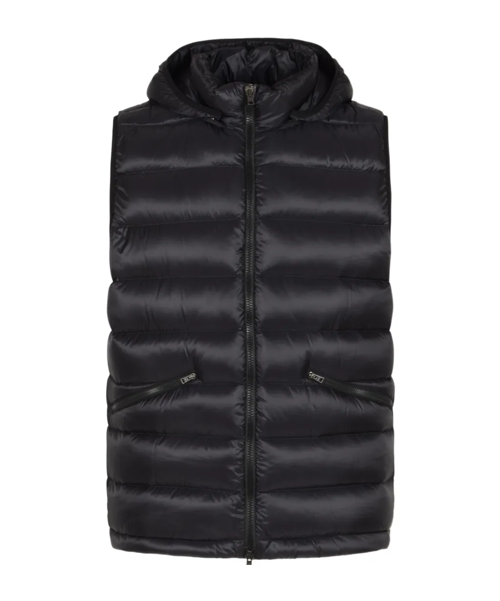 Hooded Zip-Up Down Vest