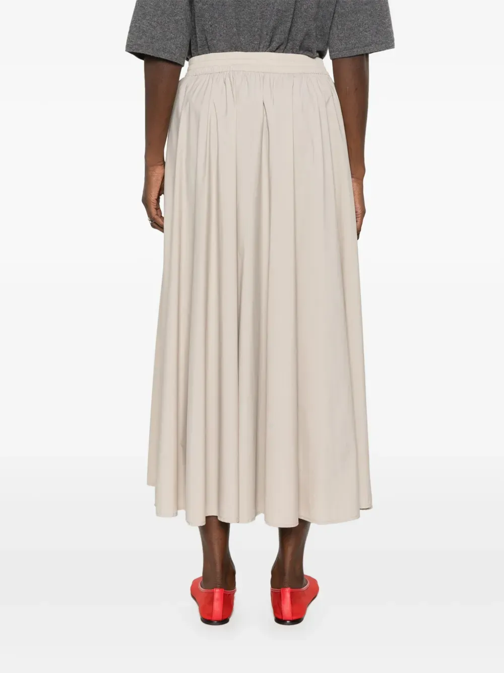 Drawstring Pleat Detailed Skirt