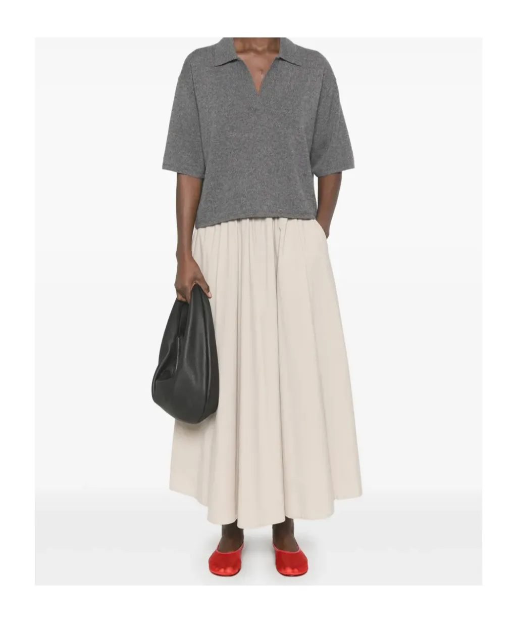 Drawstring Pleat Detailed Skirt