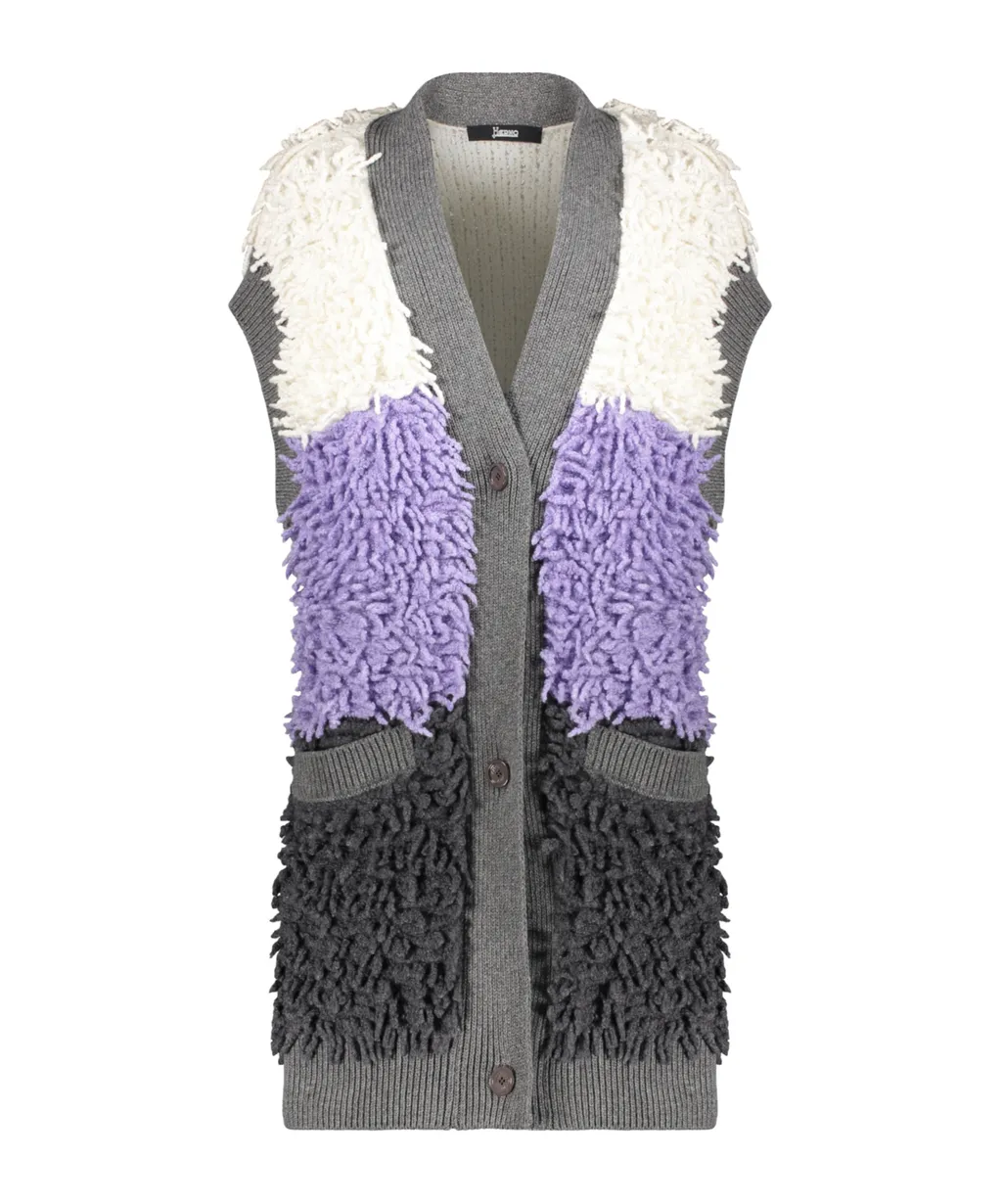 Sleeveless Button-Down Cardigan