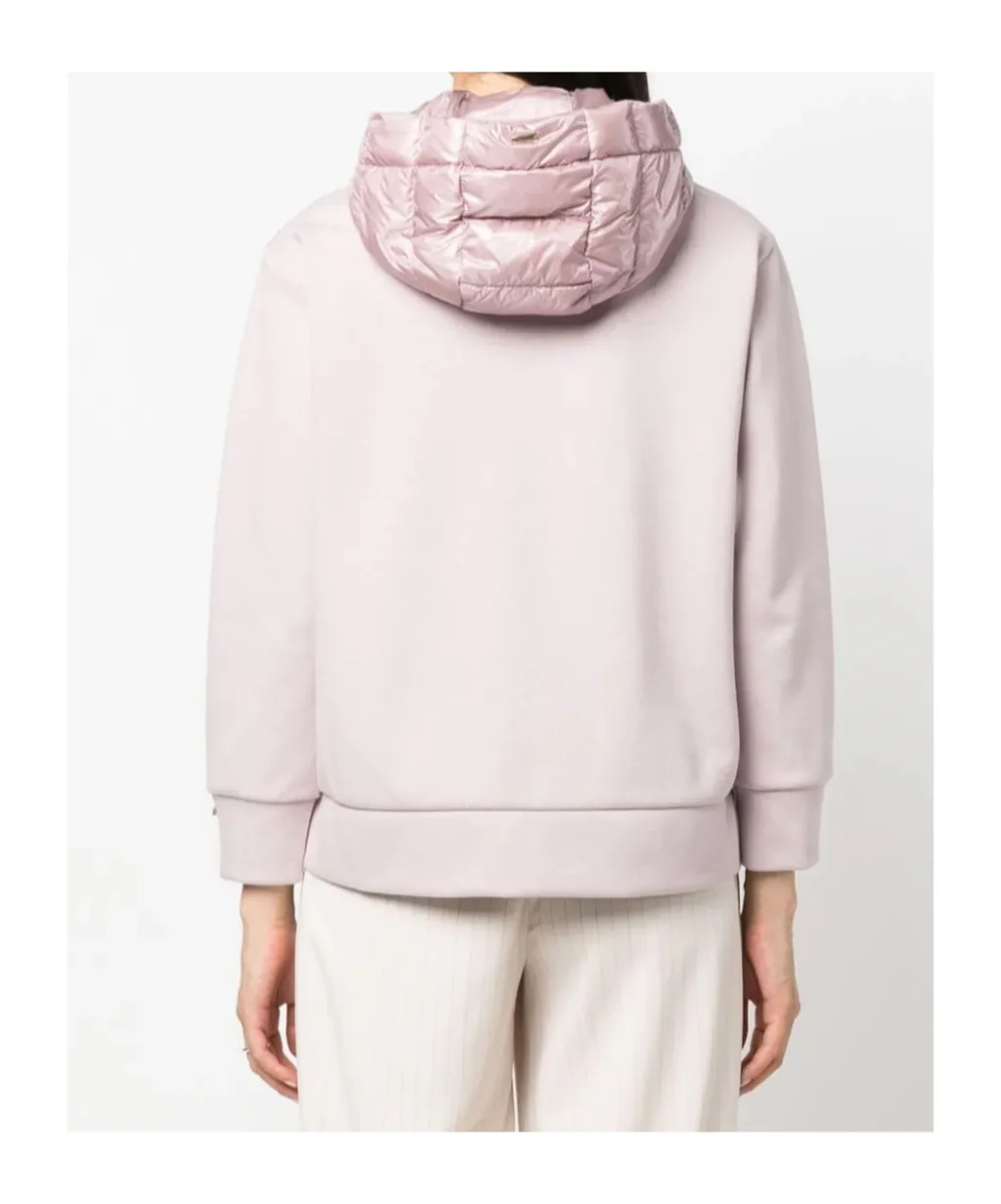 Padded-Panels Hooded Jacket