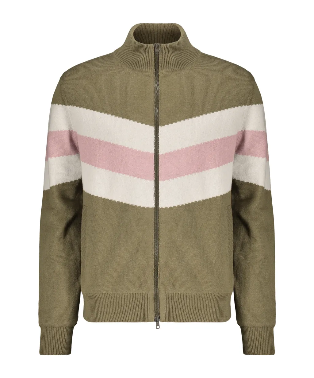 Stand-Up Collar Zip-Up Cardigan