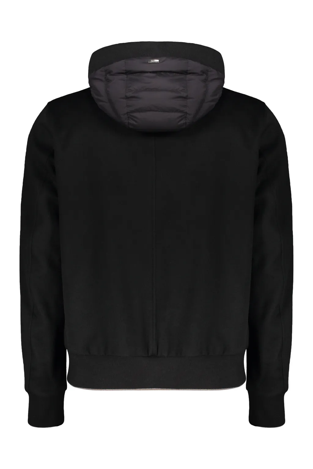 Panelled Hooded Down Jacket