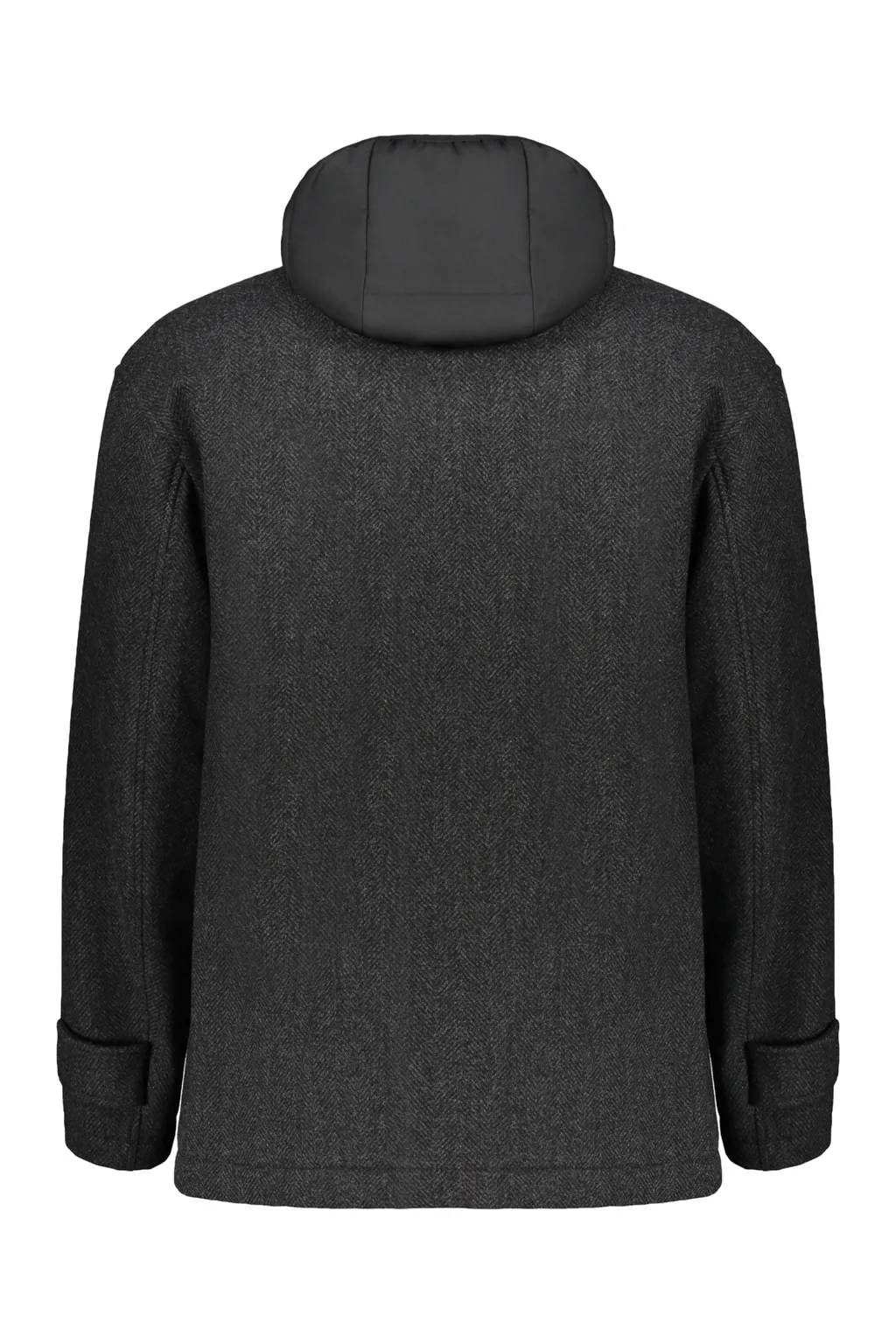 High-Collar Removable-Panel Jacket