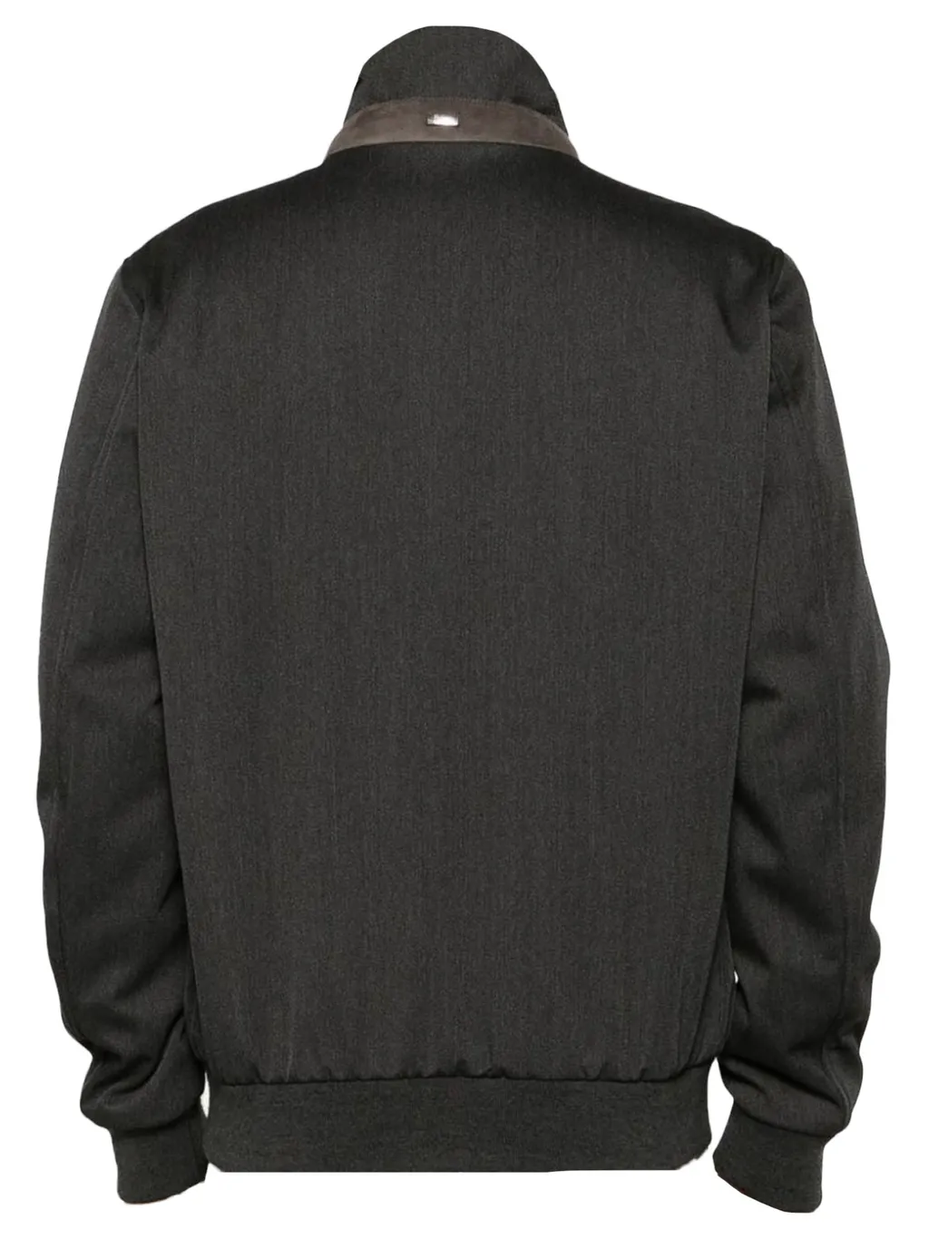 Funnel-Neck Virgin Wool Bomber Jacket