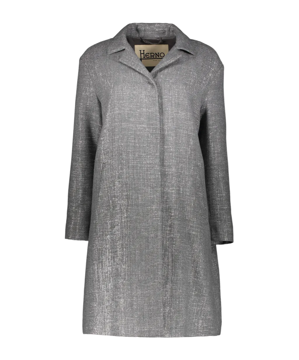 Long-Sleeve Buttoned Coat