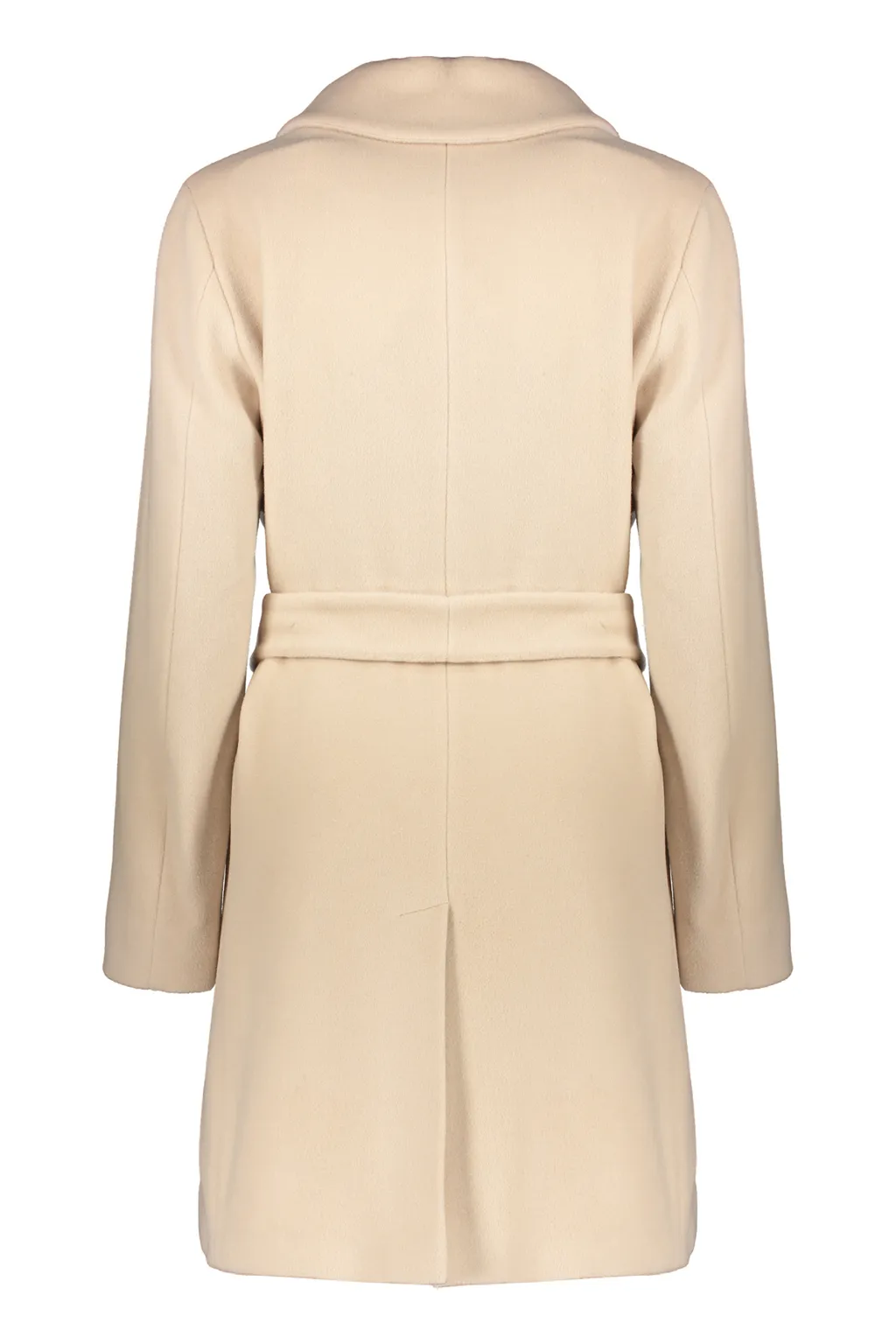 Long-Sleeved Belted Coat