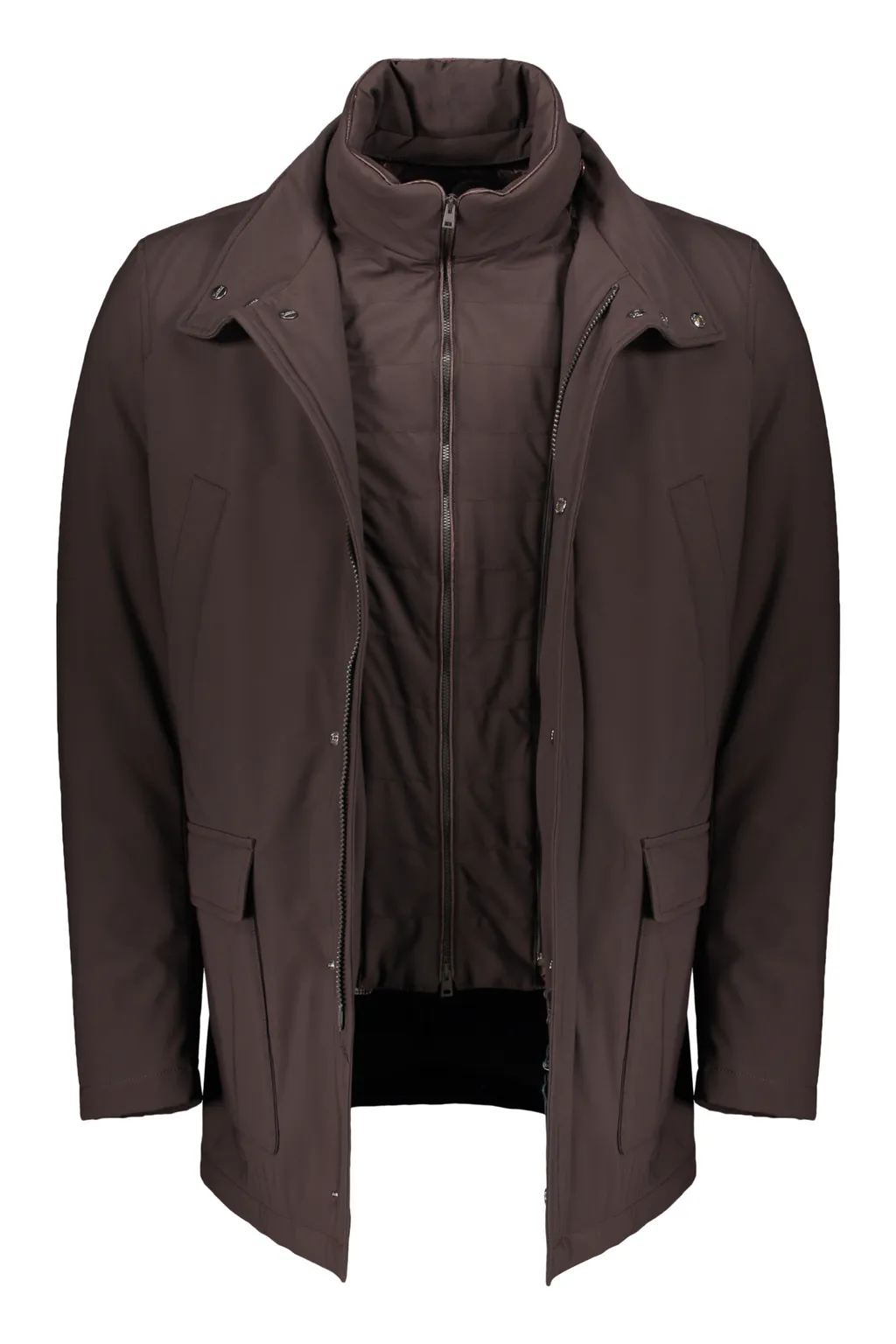 High-Neck Long-Sleeved Parka