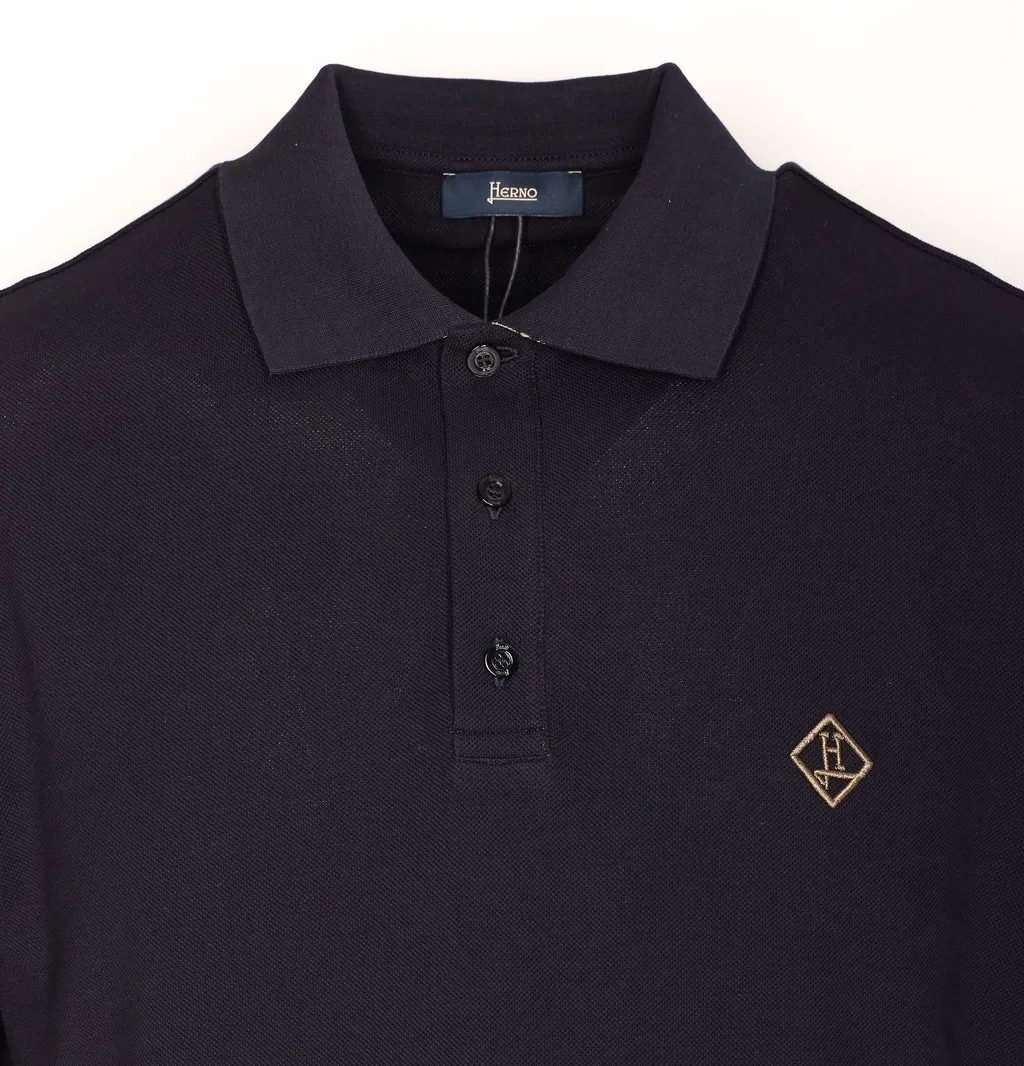 Logo Embroidered Basic Polo Shirt