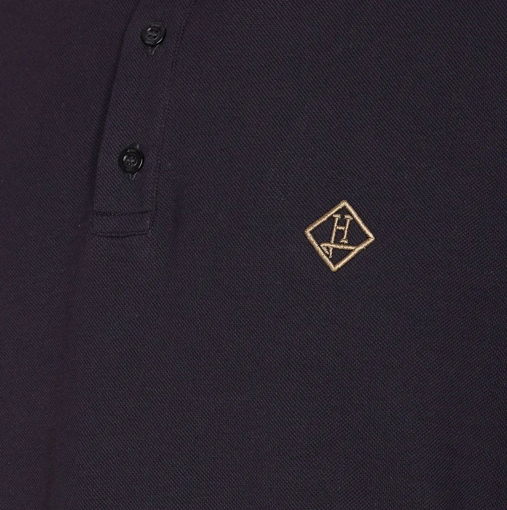 Logo Embroidered Basic Polo Shirt