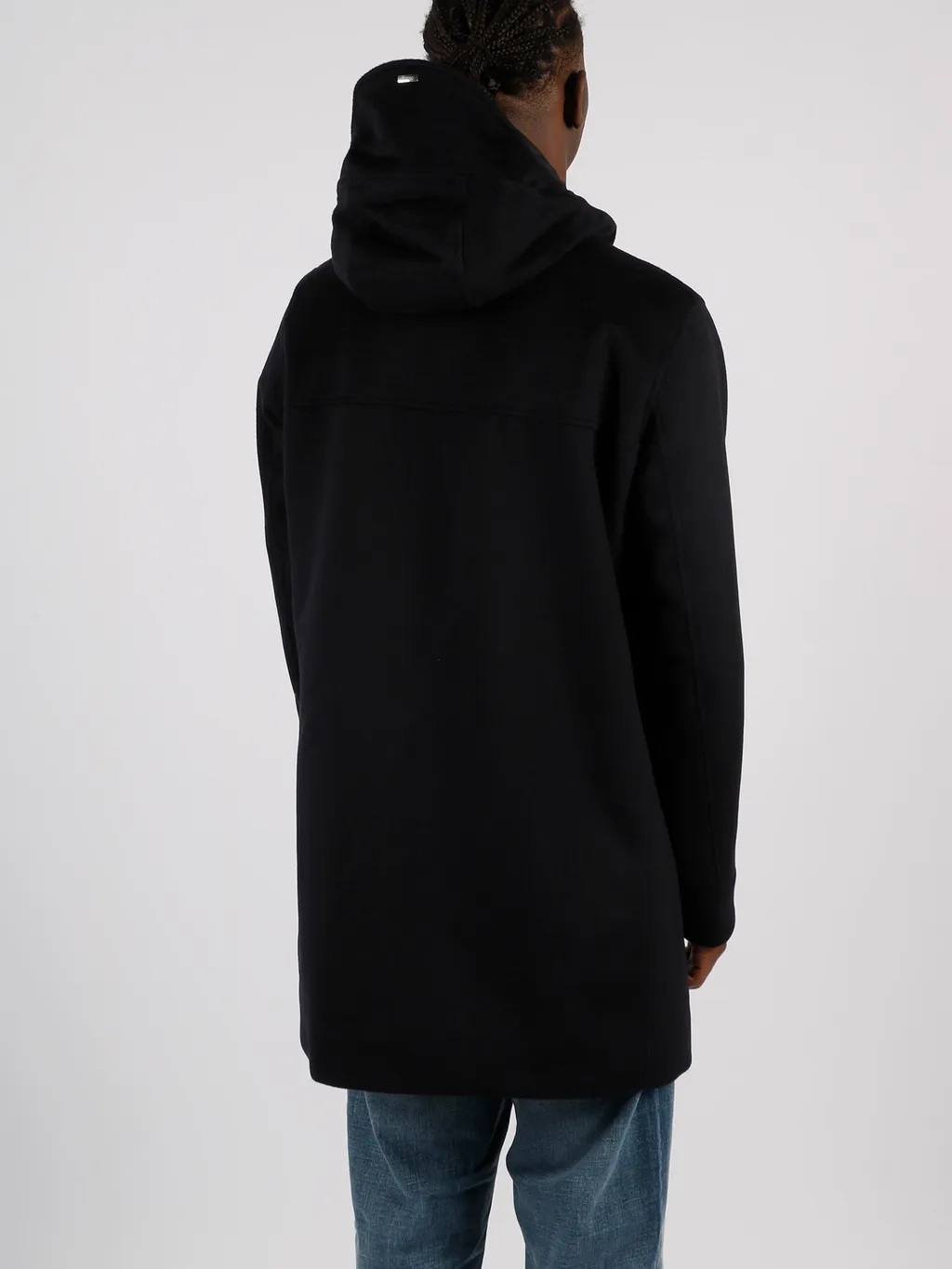 Concealed-Fastening Hooded Coat