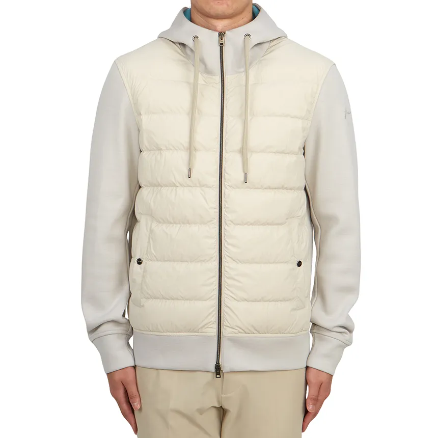 Zip-Up Hooded Drawstring Down Jacket