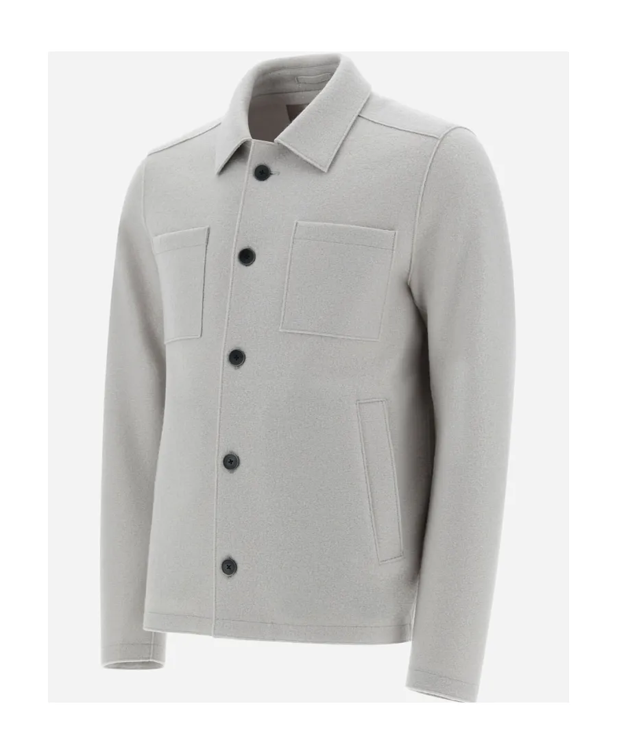 Long-Sleeved Buttoned Shirt Jacket